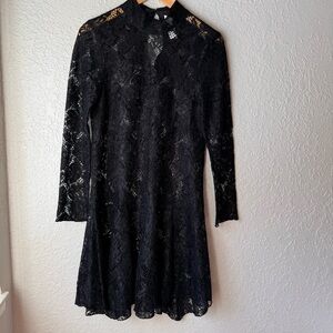 H&M Lace Stand-up Collar Dress Size Xs